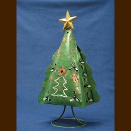 手作りクリスマスデコレーション　キャンドルツリー　緑