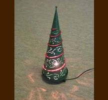 手作りクリスマスデコレーション　ツリーライトS　緑